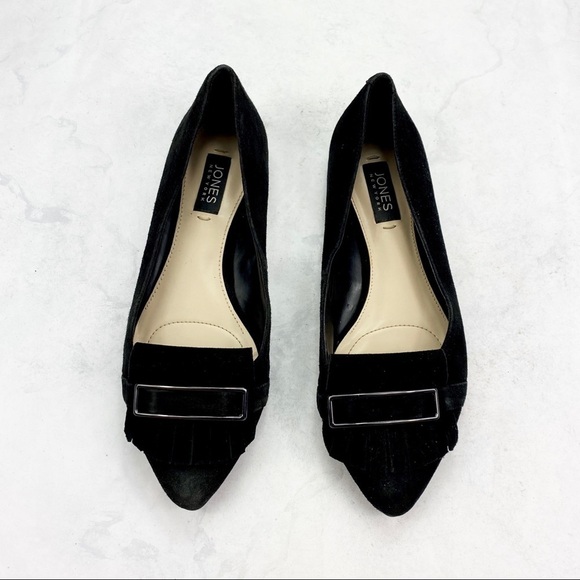 [Jones New York] Classic Black Fringe Flats - Picture 1 of 4